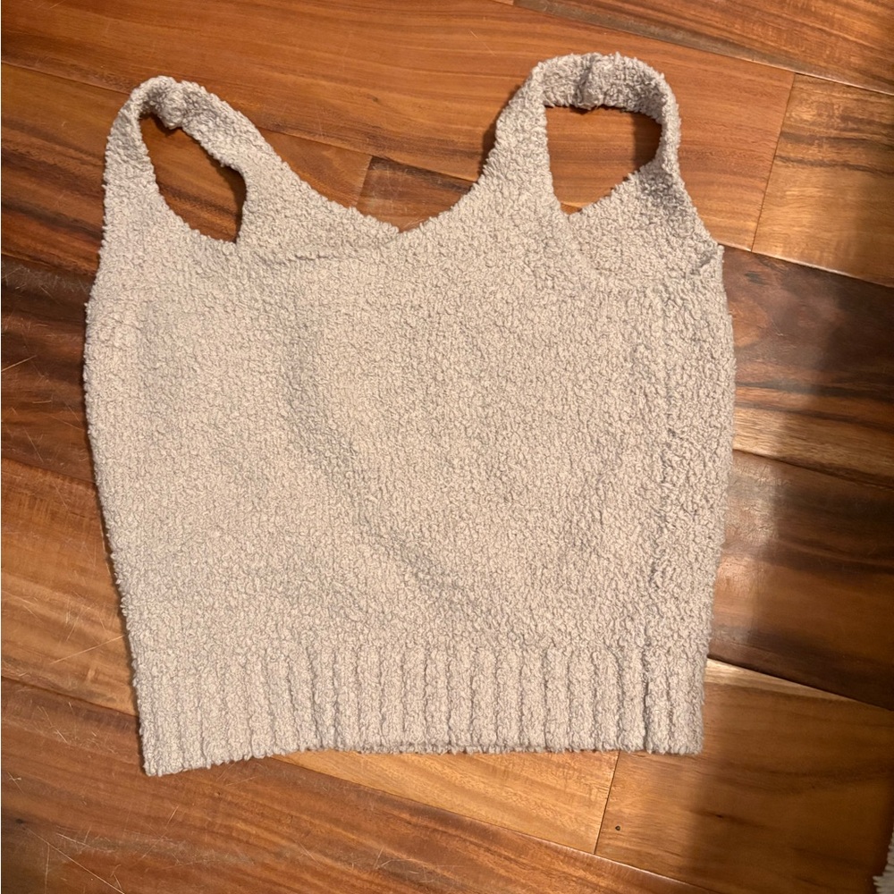 Skims fuzzy top‎  Dreams Cream Textured Tank Top s/m (0776) - Picture 2 of 4